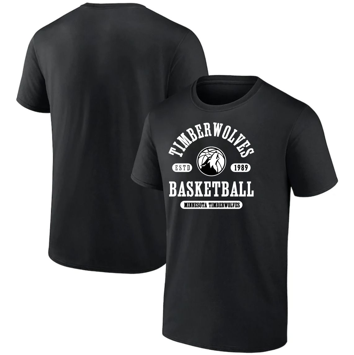 Men 2025 NBA Minnesota Timberwolves Black T shirts style 041